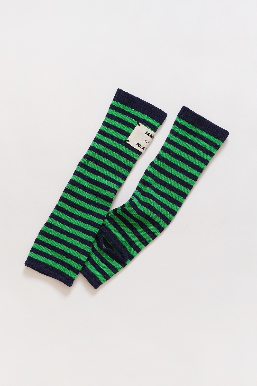 21 f/w wool 1:1 stripe leg warmers (8color)